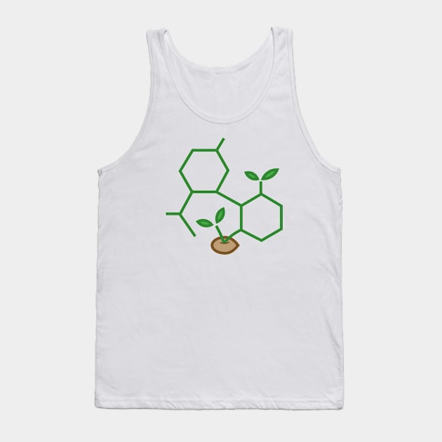 CBD Molecule Cannabis Sprout Tank Top by cannabijoy